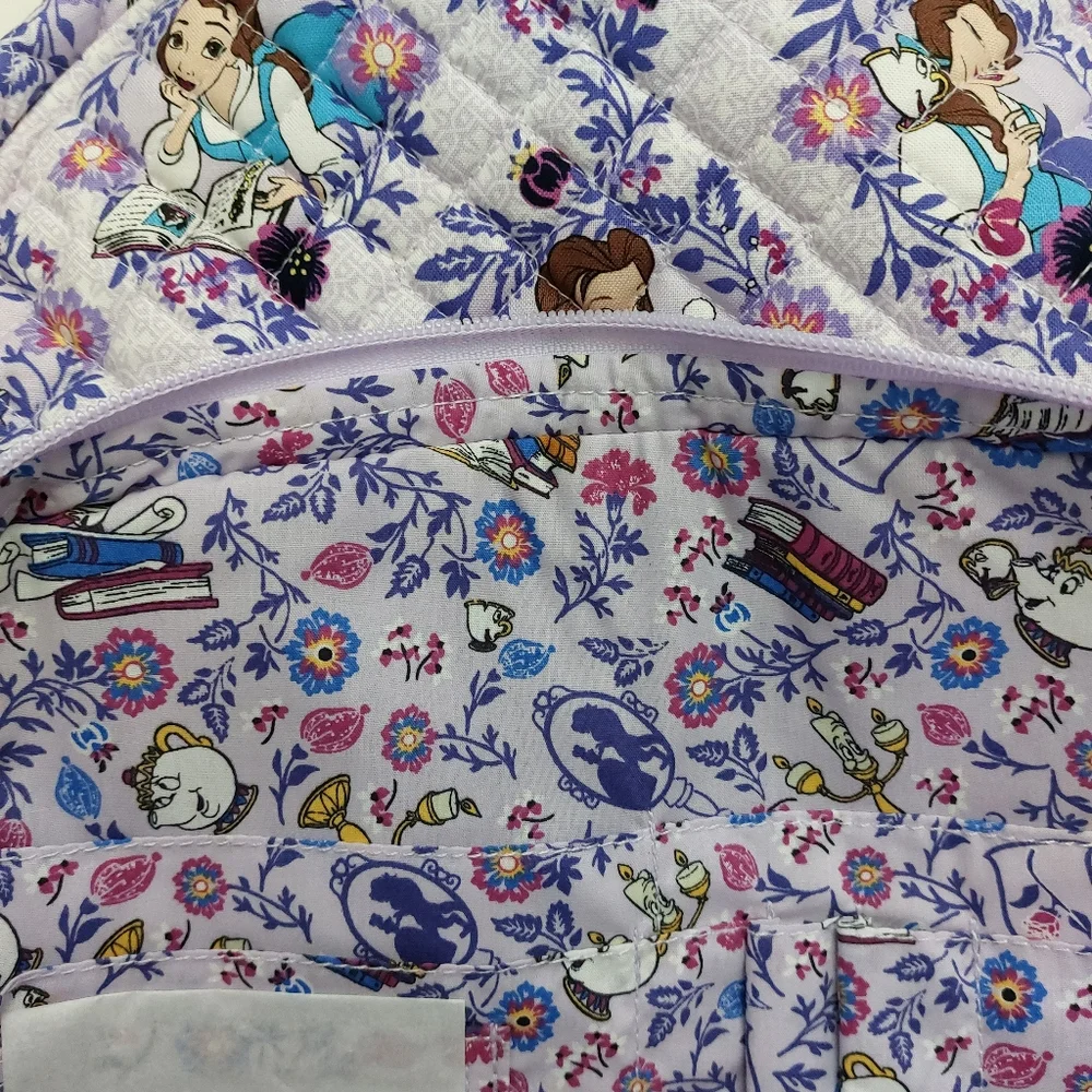 Vera Bradley Disney Belle Floral Campus Backpack NWT